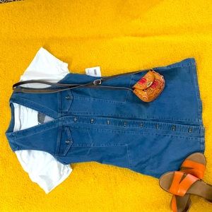 Free People Wandering Star Blue Denim Dress!